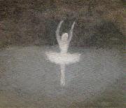 Clarice Beckett Dying Swan oil painting